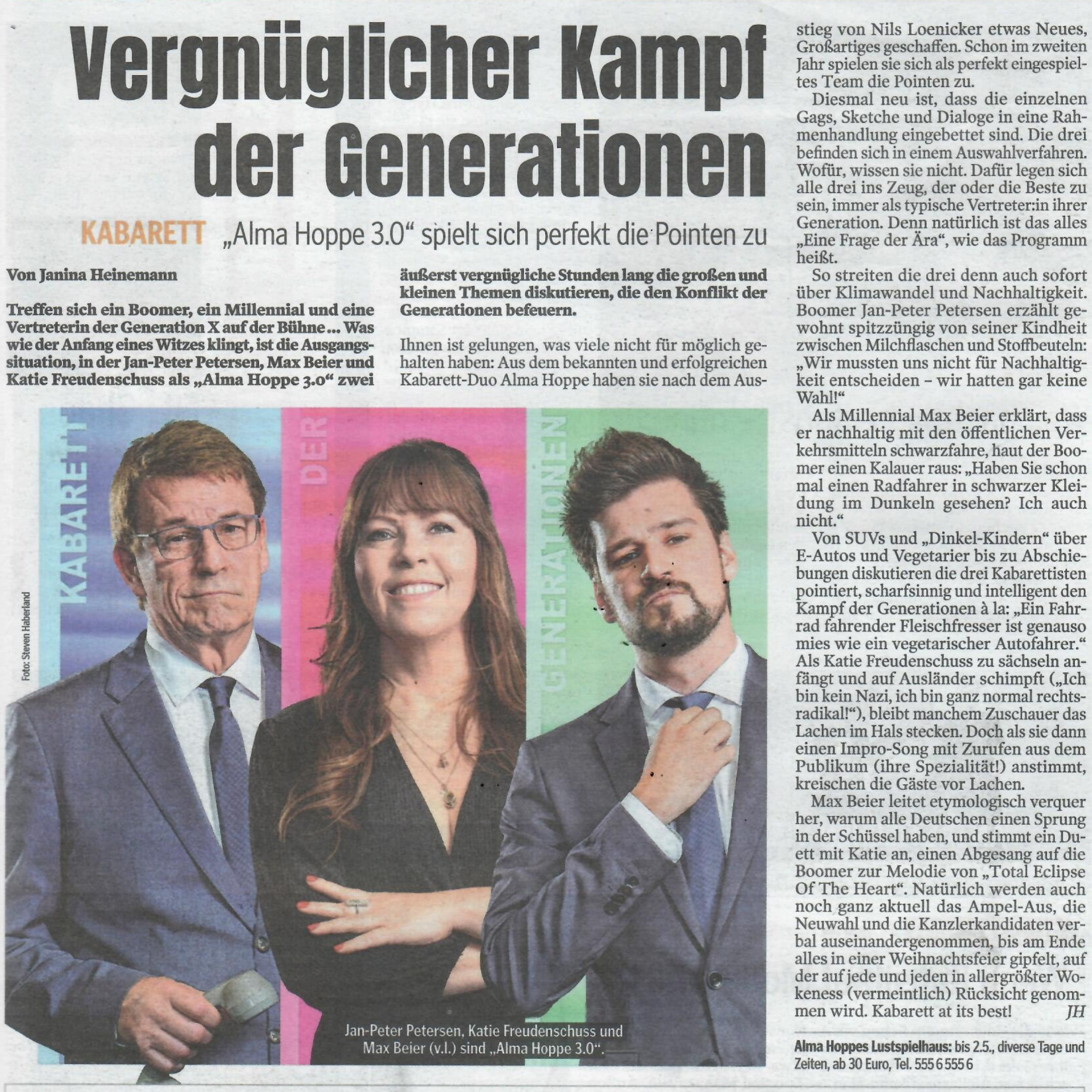Scan von der Mopo Kritik